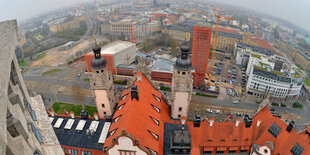 Leipzig aus der Vogelperspektive