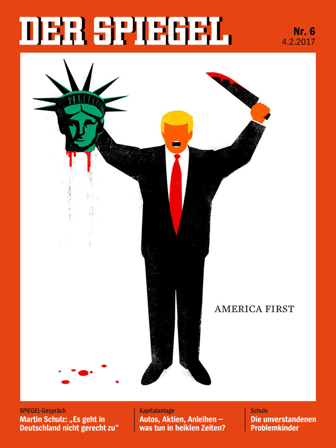 Cover des Spiegel: Trump hat der Freiheitsstatue den Kopf abgeschnitten