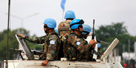 Patrouillie von UN-Blauhelmen im vergangenen Dezember in Kinschasa