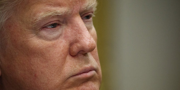 Donald Trump sieht nicht glücklich aus