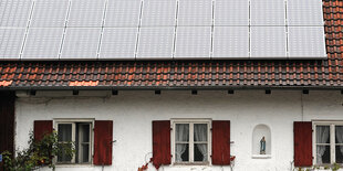 Haus mit Solarzellen