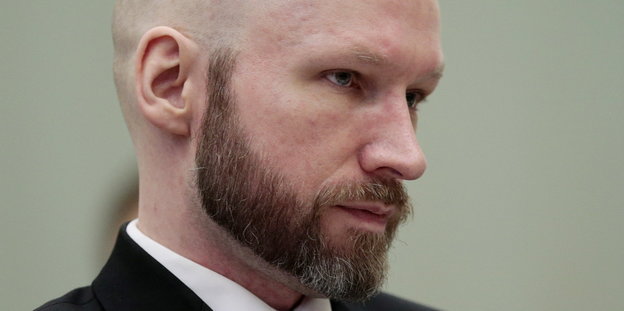 Anders Breivik im Halbprofil