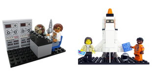 Lego-Figuren von Nasa-Mitarbeiterinnen bei der Arbeit