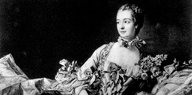Zeitgenössischer Stich von Madame de Pompadour