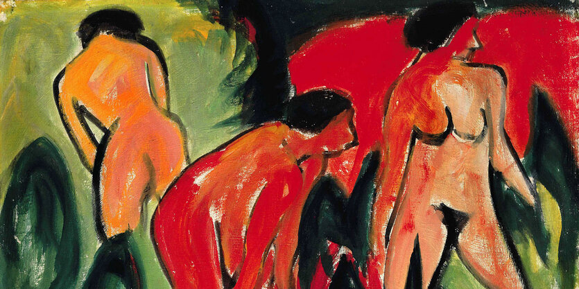 Das Gmälde "Akte im Freien" von Karl Schmidt-Rottluff