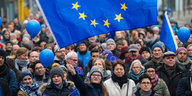 Teilnehmer einer Pro-EU-Demo