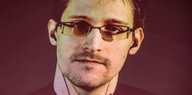 Der US-amerikanischer Whistleblower Edward Snowden bei einer Videoliveschalte