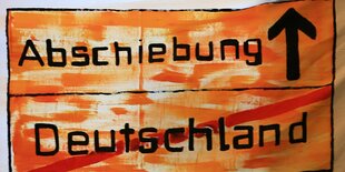 Plakat gegen Abschiebungen