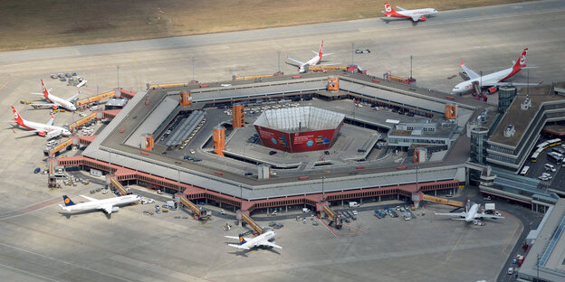 Luftaufnahme des Terminals