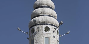 Lautsprecher an einer Moschee in Ost-Jerusalem