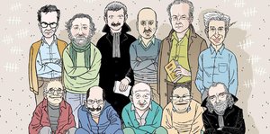 Zeichnungen von elf Cumhuriyet-Journalisten