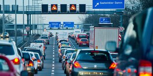 Stau auf der Berliner Autobahn