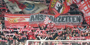 Der Fan-Block des 1. FC Union Berlin