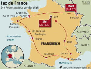 Landkarte von Frankreich Landkarte von Frankreich