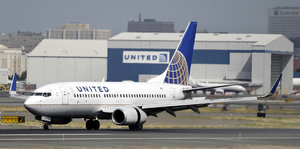 Bild einer Passagiermaschine von United Airlines