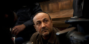 Der Fatah-Politiker Barghuti im Januar 2012 bei eine Gerichtsverhandlung in Jerusalem