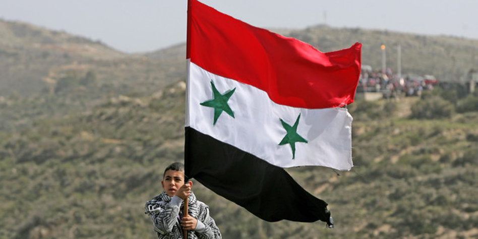 Die Flagge von Syrien, Land im Mittleren Osten Stock Photo - Alamy