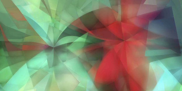 Viele Farben, Rot und Grün dominieren Viele Farben, Rot und Grün dominieren