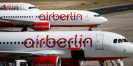 Mehrere Flugzeuge von Air Berlin