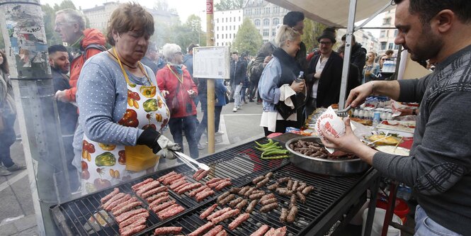 Verkaufsstand auf dem Myfest