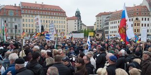 Pegida-Anhänger in Dresden