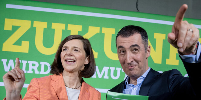 Zwei grüne PolitikerInnen