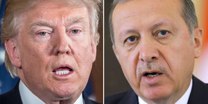 Donald Trump und Recep Tayyip Erdoğan im Porträt