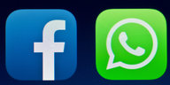 App-Symbole von Facebook und WhatsApp