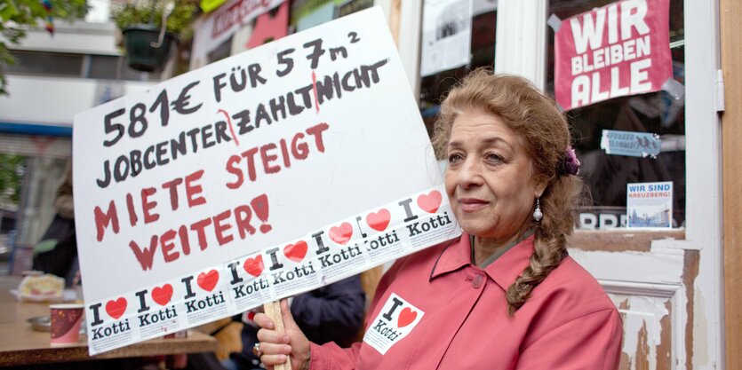 Protest gegen Mietsteigerung