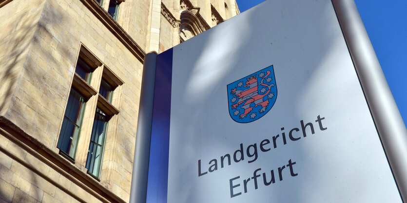 Landgericht Erfurt Schild