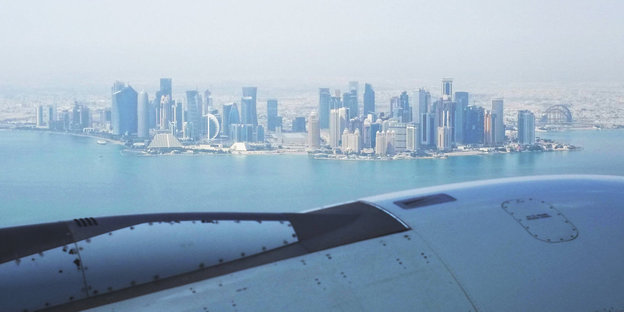 Katar aus dem Flugzeug fotografiert