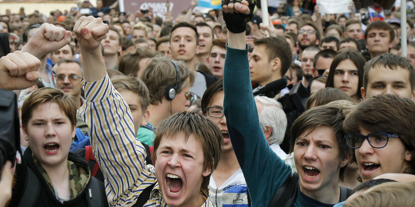 Viele junge Demonstranten