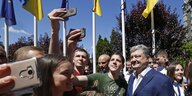 Präsident Petro Poroschenko feiert am 6. Juni die Einführung der Visa-Freiheit für die Schengen-Staaten