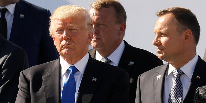 Präsidenten Donald Trump und Andrzej Duda