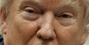 Augen und Nase von Donald Trump