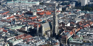 Luftbild der Wiener Altstadt