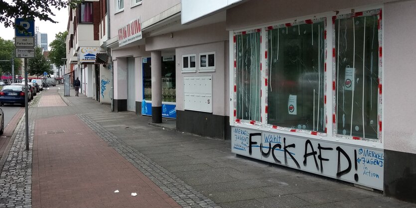 Das Büro der AfD in der Falkenstraße