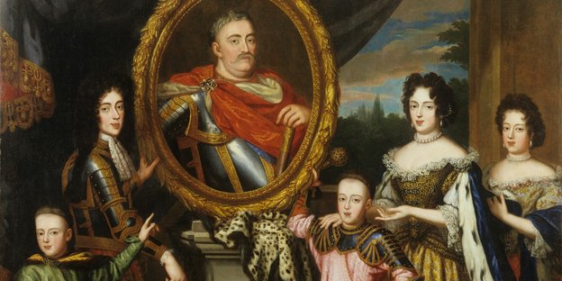 Porträt der Familie von Jan III. Sobieski