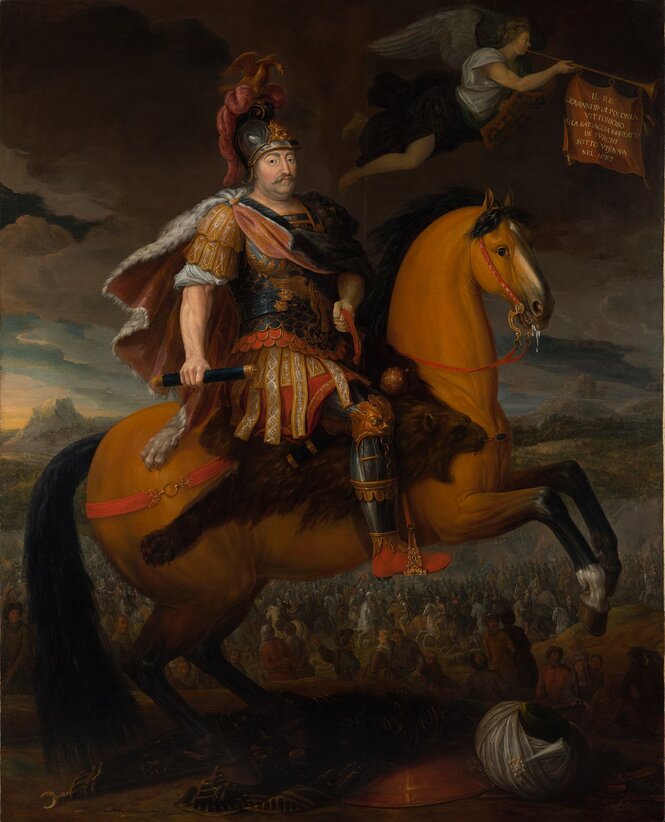 Jan Sobieski III. auf einem Pferd