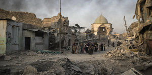 Die umkämpfte Stadt Mossul im Irak