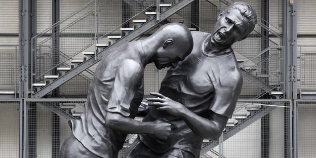 Das Denkmal zur denkwürdigen Kopfnuss durch Zinedine Zidane