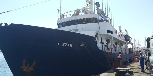 Das Schiff „C Star“ im Hafen von Famagusta