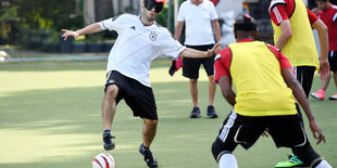 Spielszene beim Blindenfußball