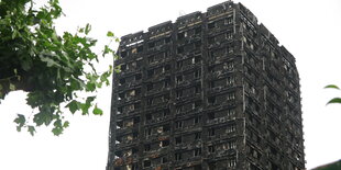 Hochhausruine Grenfell Tower