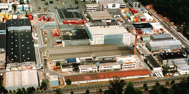 Luftbild der Hanauer Brennelementefabrik
