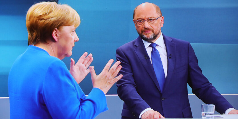 Merkel und Schulz