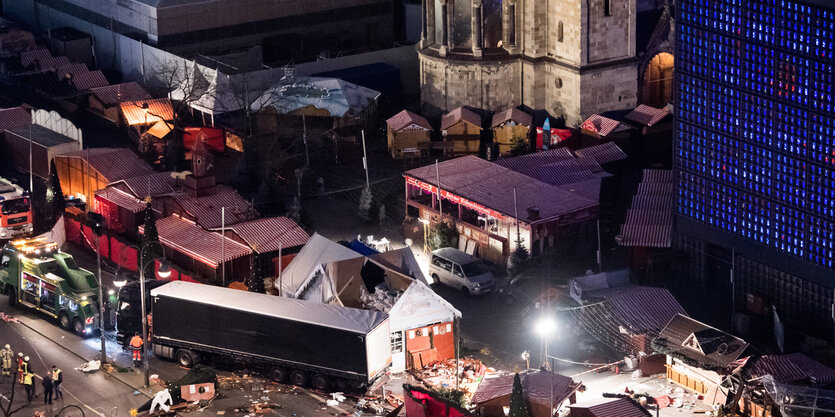 Breitscheidplatz nach dem Anschlag