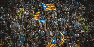 Demonstranten in Barcelona