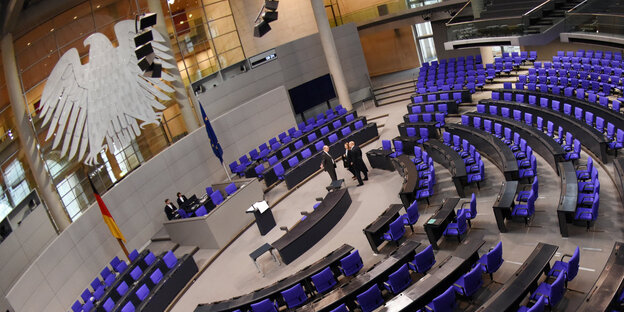 Der Saal des Bundestags