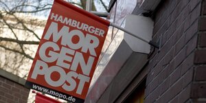 Kioskfähnchen der "Hamburger Morgenpost"